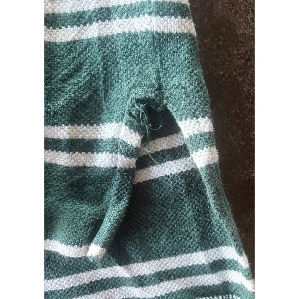 Polo Ralph Lauren Mens Green White Striped Short Sleeve Polo Shirt Large Cotton